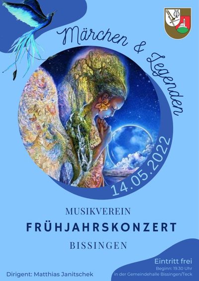 Plakat zum Frühjahrskonzert 2022 „Märchen & Legenden“