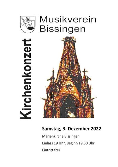 Plakat zum Kirchenkonzert 2022 mit der Marienkirche